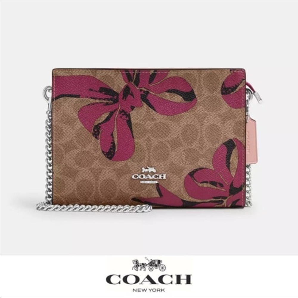 Coach Slim Crossbody with Pink Bow-CY746